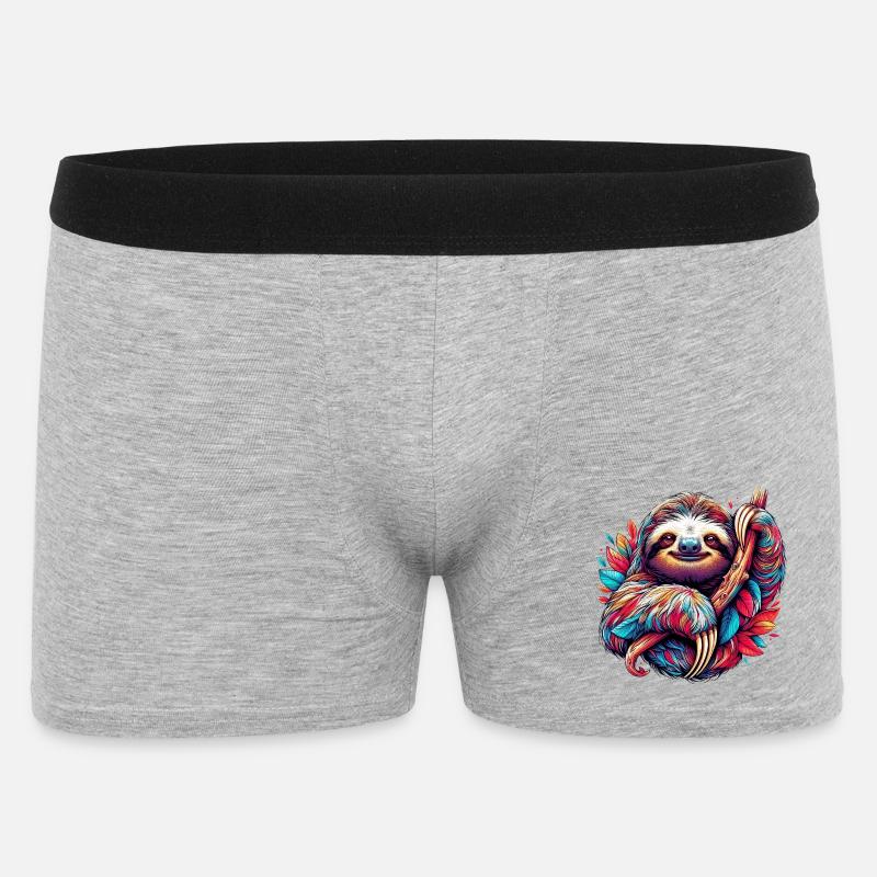Faultier - Männer Boxer Shorts - Grau meliert