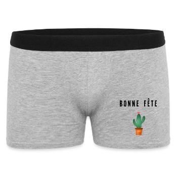 FÊTE DES MÈRES. BONNE FÊTE . MAMAN. - Boxer Homme - gris chiné - Devant