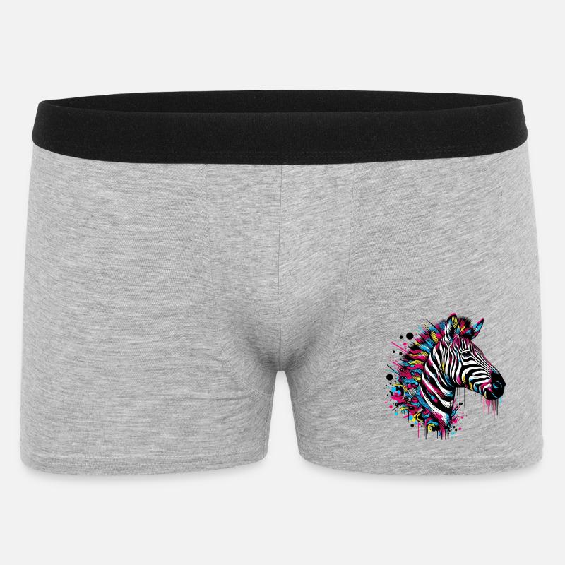 Zebra - Men's Boxer Shorts - heather grey