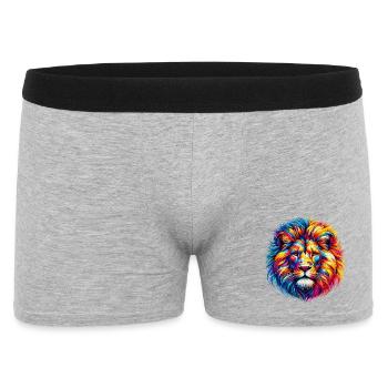 Lion - Boxer Homme - gris chiné - Devant