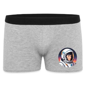 Aventurière Spatiale en Combinaison - Boxer Homme - gris chiné - Devant