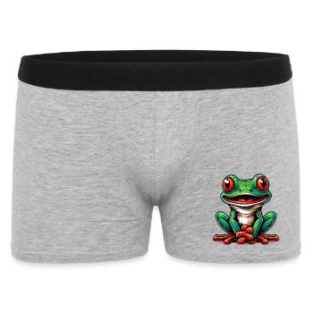 Frosch - Männer Boxer Shorts - Grau meliert - Vorne