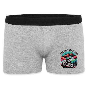 downhill radsport radfahren sport spruch - Männer Boxer Shorts - Grau meliert - Vorne
