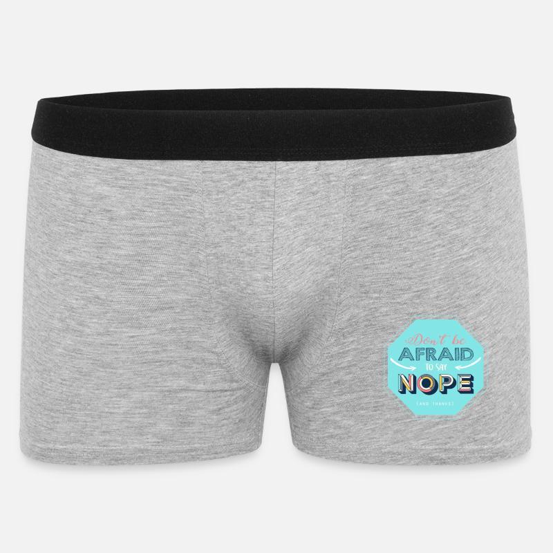 Nope design - Men's Boxer Shorts - heather grey