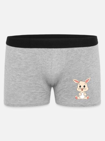 Rabbit Rabbit - Men's Boxer Shorts - heather grey