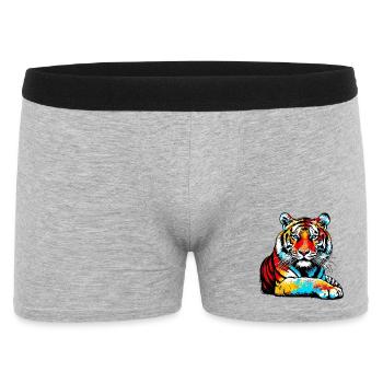 Tiger - Men's Boxer Shorts - heather grey - Front