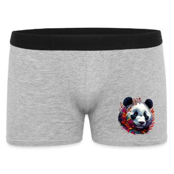 Panda - Männer Boxer Shorts - Grau meliert - Vorne