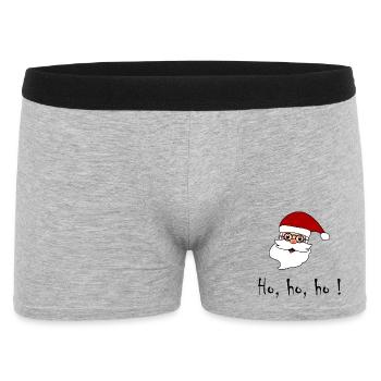 SANTA CLAUS. CHRISTMAS. MERRY CHRISTMAS. MERRY CHRISTMAS - Men's Boxer Shorts - heather grey - Front