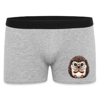 Igel - Männer Boxer Shorts - Grau meliert - Vorne