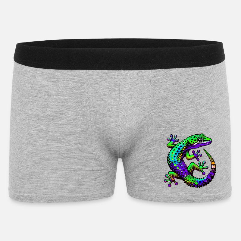Gecko - Männer Boxer Shorts - Grau meliert