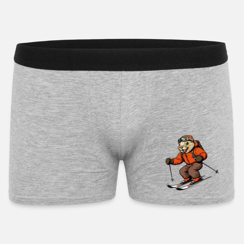 Ski Biber - Männer Boxer Shorts - Grau meliert