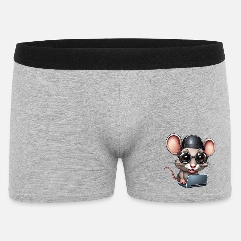 computer, computer geek, computer scientist - Men's Boxer Shorts - heather grey