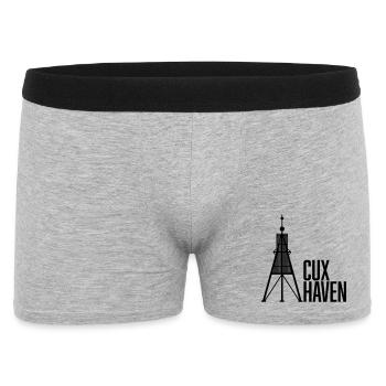 Cuxhaven Kugelbarke - Männer Boxer Shorts - Grau meliert - Vorne