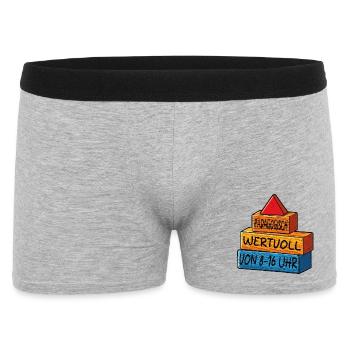 Pädagogisch wertvoll von 8 - 16uhr - Männer Boxer Shorts - Grau meliert - Vorne