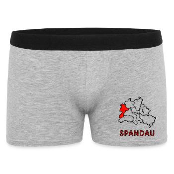 SPANDAU, Stadtteil von Berlin - Männer Boxer Shorts - Grau meliert - Vorne