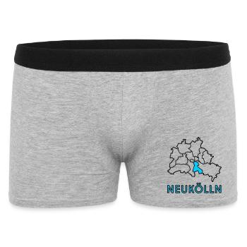 NEUKÖLLN, Stadtteil von Berlin - Männer Boxer Shorts - Grau meliert - Vorne