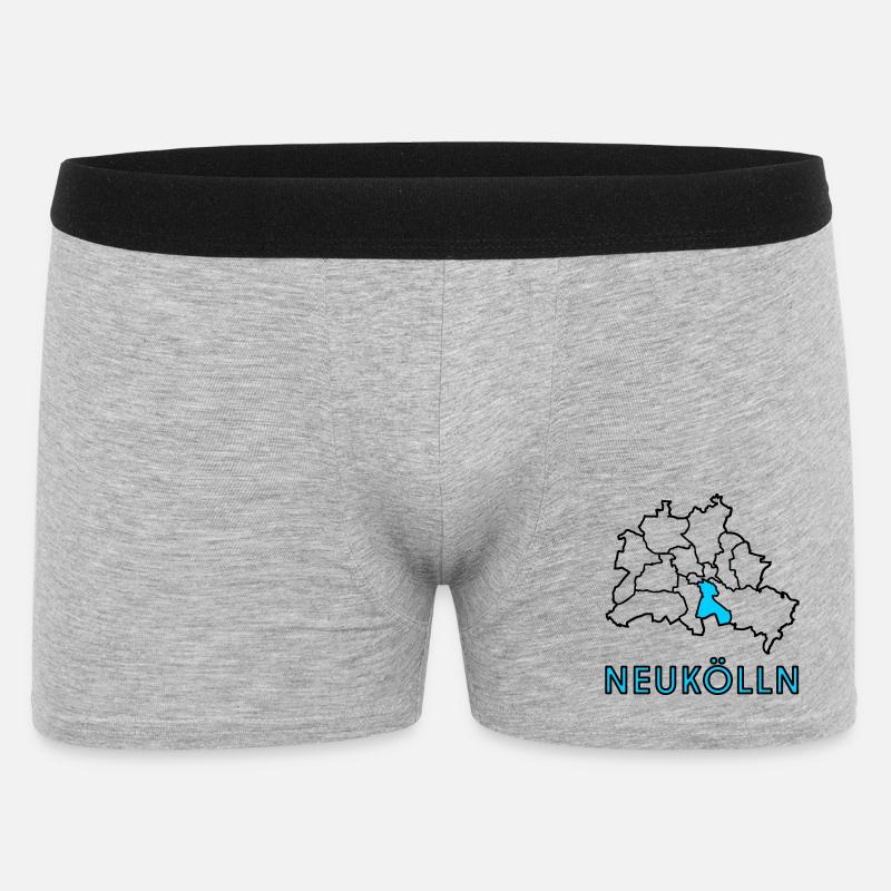 NEUKÖLLN, Stadtteil von Berlin - Männer Boxer Shorts - Grau meliert