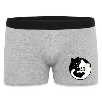 Yin-Yang Cats - Men's Boxer Shorts - heather grey - Front