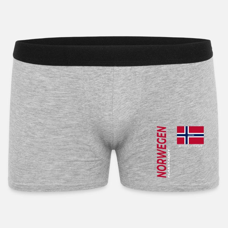 FLAKSTADØY  - Männer Boxer Shorts - Grau meliert