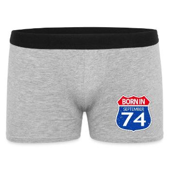 Born_in_September_74 - Men's Boxer Shorts - heather grey - Front