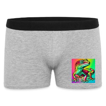 Gecko - Männer Boxer Shorts - Grau meliert - Vorne
