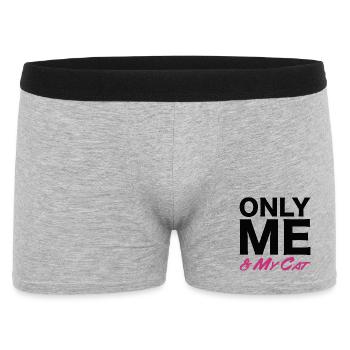 Unique Cat Lover Statement T-Shirt - Boxer Homme - gris chiné - Devant