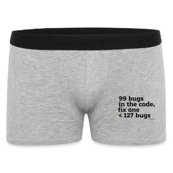 99 Fehler im Code zu beheben - Männer Boxer Shorts - Grau meliert - Vorne