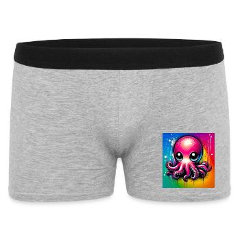 Octopus - Men's Boxer Shorts - heather grey - Front