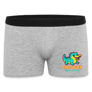 Crocoduck - Quack Attack - Men's Boxer Shorts - heather grey - Front