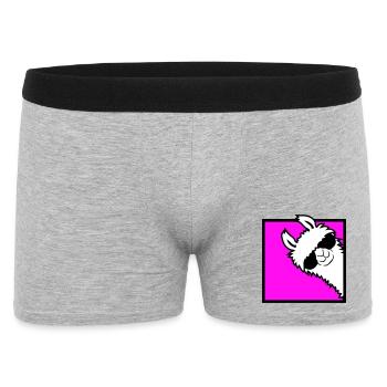 Lama Cool Peeks Around Corner Side Sunglasses Alpaca - Men's Boxer Shorts - heather grey - Front