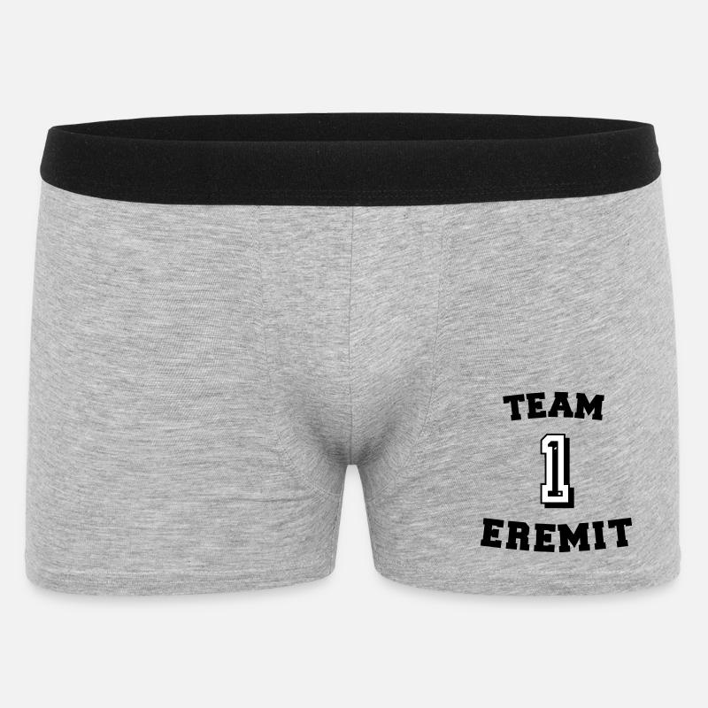 Team Eremit - Männer Boxer Shorts - Grau meliert