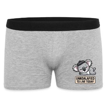 Unkoalafied - Funny Koala T-Shirt - Men's Boxer Shorts - heather grey - Front