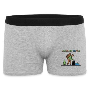 Leave No Trace | Hiking & Environmental Protection - Men's Boxer Shorts - heather grey - Front