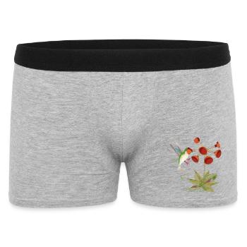 Colibri rencontre la fleur de la cloche d’aspiration - motif amusant - Boxer Homme - gris chiné - Devant