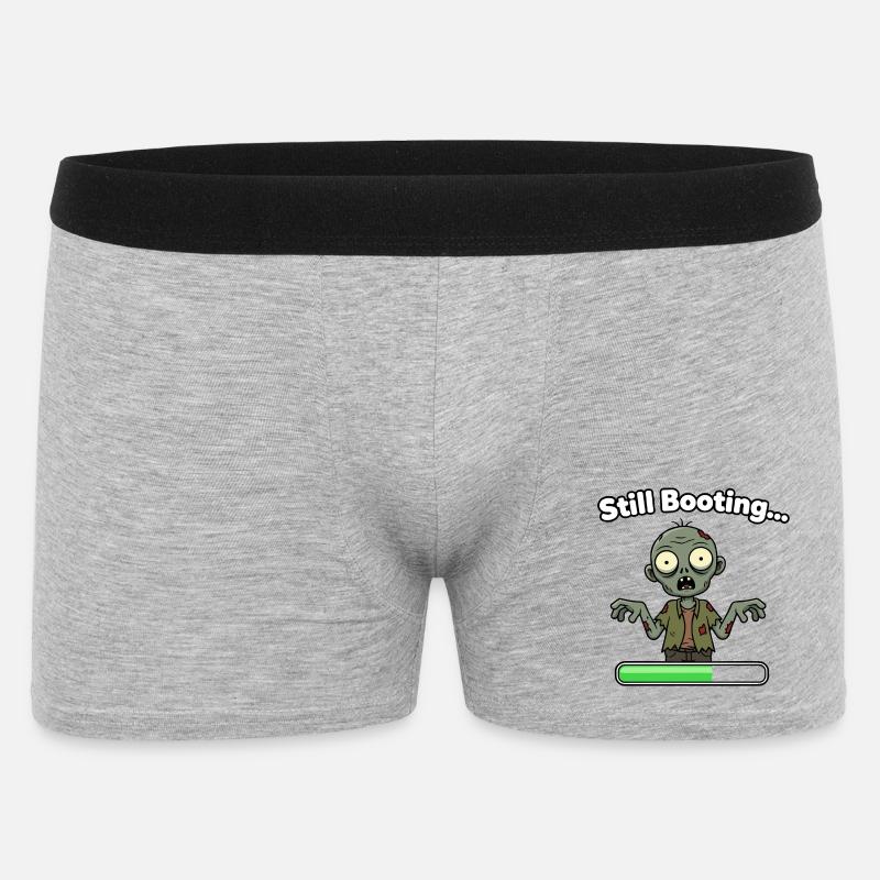 Zombie Still Booting Ladebalken - Männer Boxer Shorts - Grau meliert