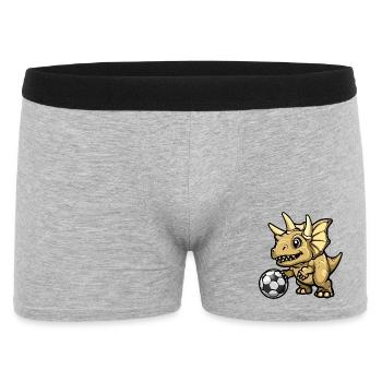 Dinosaur Soccer Comic - Men's Boxer Shorts - heather grey - Front