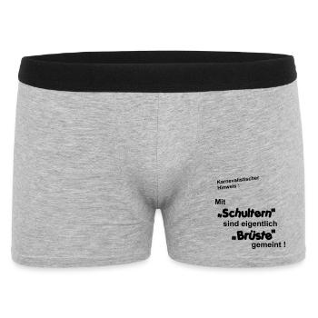 Note de carnaval - Boxer Homme - gris chiné - Devant