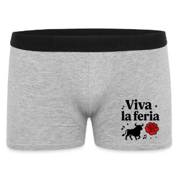 Motif Vive La Féria Taureau Banda Sud-Ouest - Boxer Homme - gris chiné - Devant