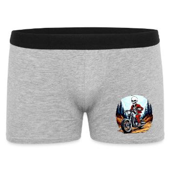 Skeleton Motorcyclist - Men's Boxer Shorts - heather grey - Front