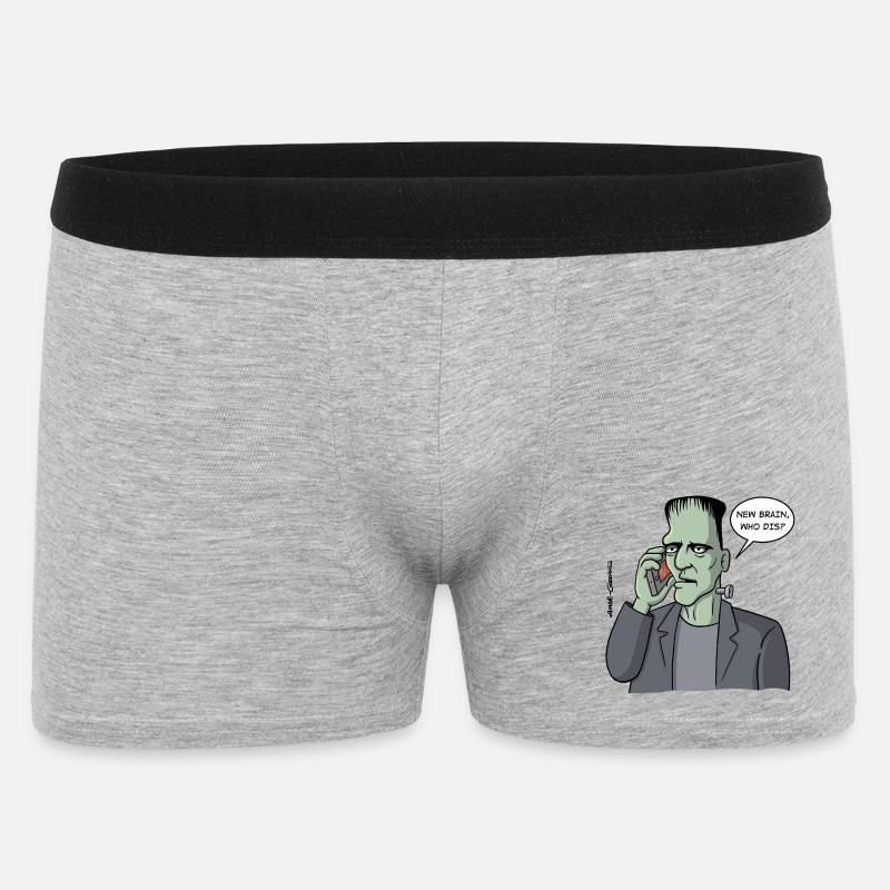 Neues Gehirn, wer ist das? - Männer Boxer Shorts - Grau meliert
