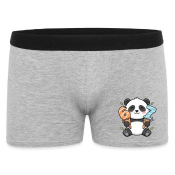 Panda Icecream Delight 67 Meme - Men's Boxer Shorts - heather grey - Front