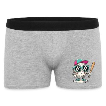 Dripping Baseball Bold Graphic for Players Fans  - Men's Boxer Shorts - heather grey - Front