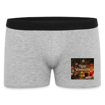 Joyeux Noël Panneau en bois - Boxer Homme - gris chiné - Devant