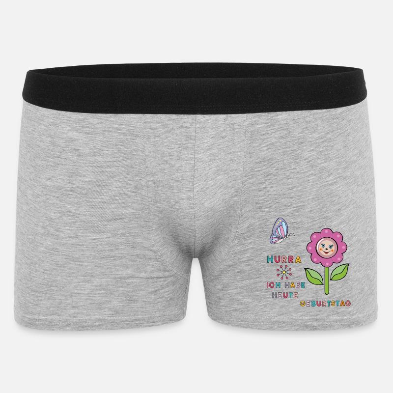  Geburtstag - Männer Boxer Shorts - Grau meliert