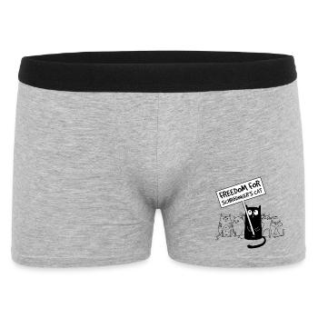 Liberté pour le chat Schrödinger – Chemise d’humour de nerd - Boxer Homme - gris chiné - Devant