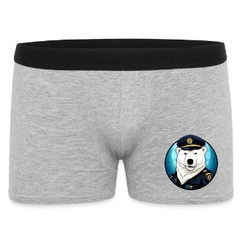 Polar Bear Policewoman / Police Polar Bear - Men's Boxer Shorts - heather grey - Front