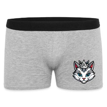 Couronne de tête symbole de chat - Boxer Homme - gris chiné - Devant