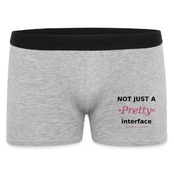 Not just a pretty Interface - UI/UX Tech Style - Männer Boxer Shorts - Grau meliert - Vorne