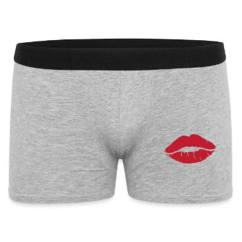 Red Kiss - Men's Boxer Shorts - heather grey - Front