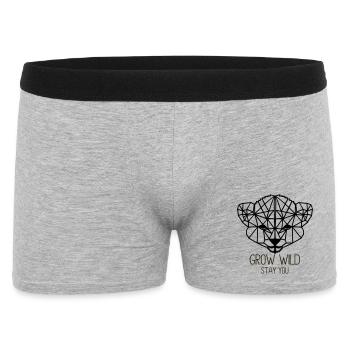 Pousser sauvagement. Reste toi - Boxer Homme - gris chiné - Devant